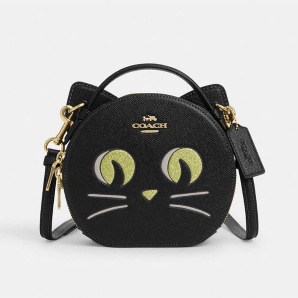 New Coach Canteen Crossbody Bag With Halloween Cat #CW467